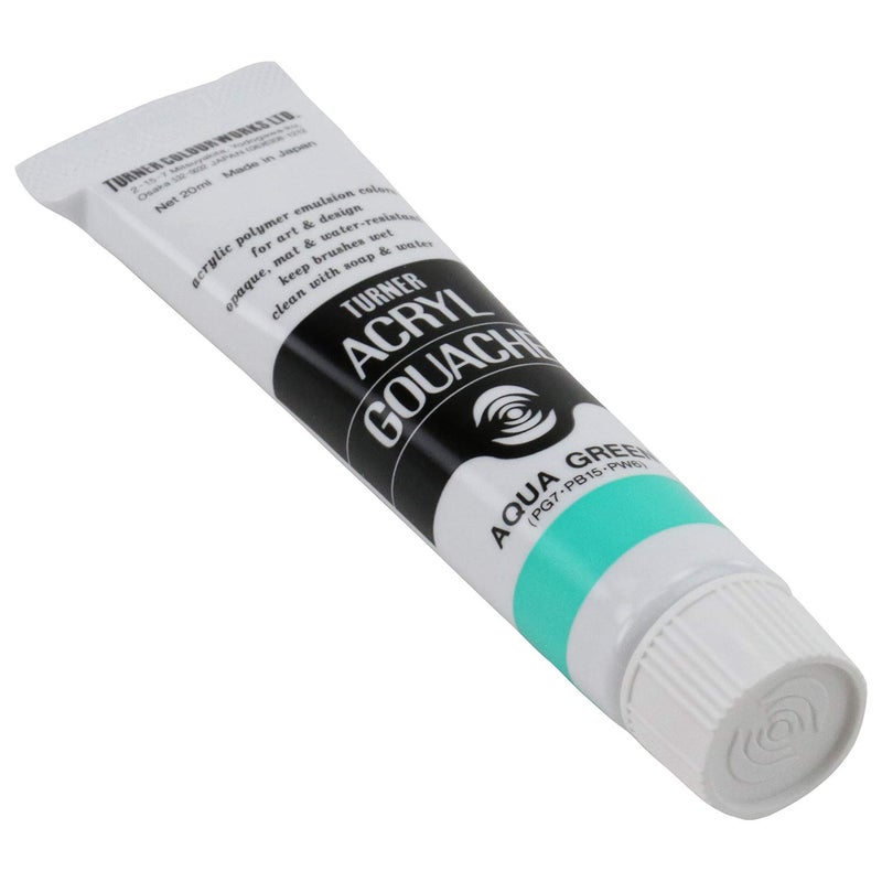 Turner Colour Works Acryl Gouache Artist Acrylic Paint - Single 20 ml Tube - Aqua Green - Image 3